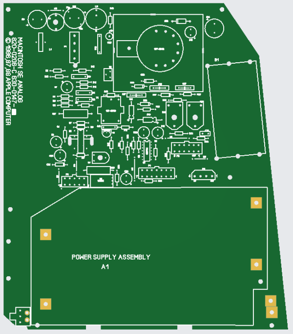 Macintosh SE and SE/30 analogboard recreation (630-0147-C)